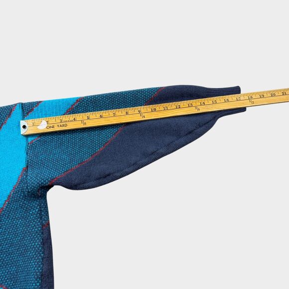 Vtg 80s Demetre Ski Sweater Mens S Wool Geometric Knit USA Made Retro Gorpcore M - Picture 10 of 10